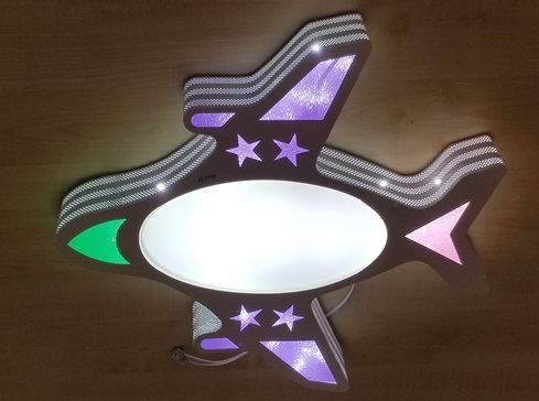 Aeroplane-design ceiling light for kids
